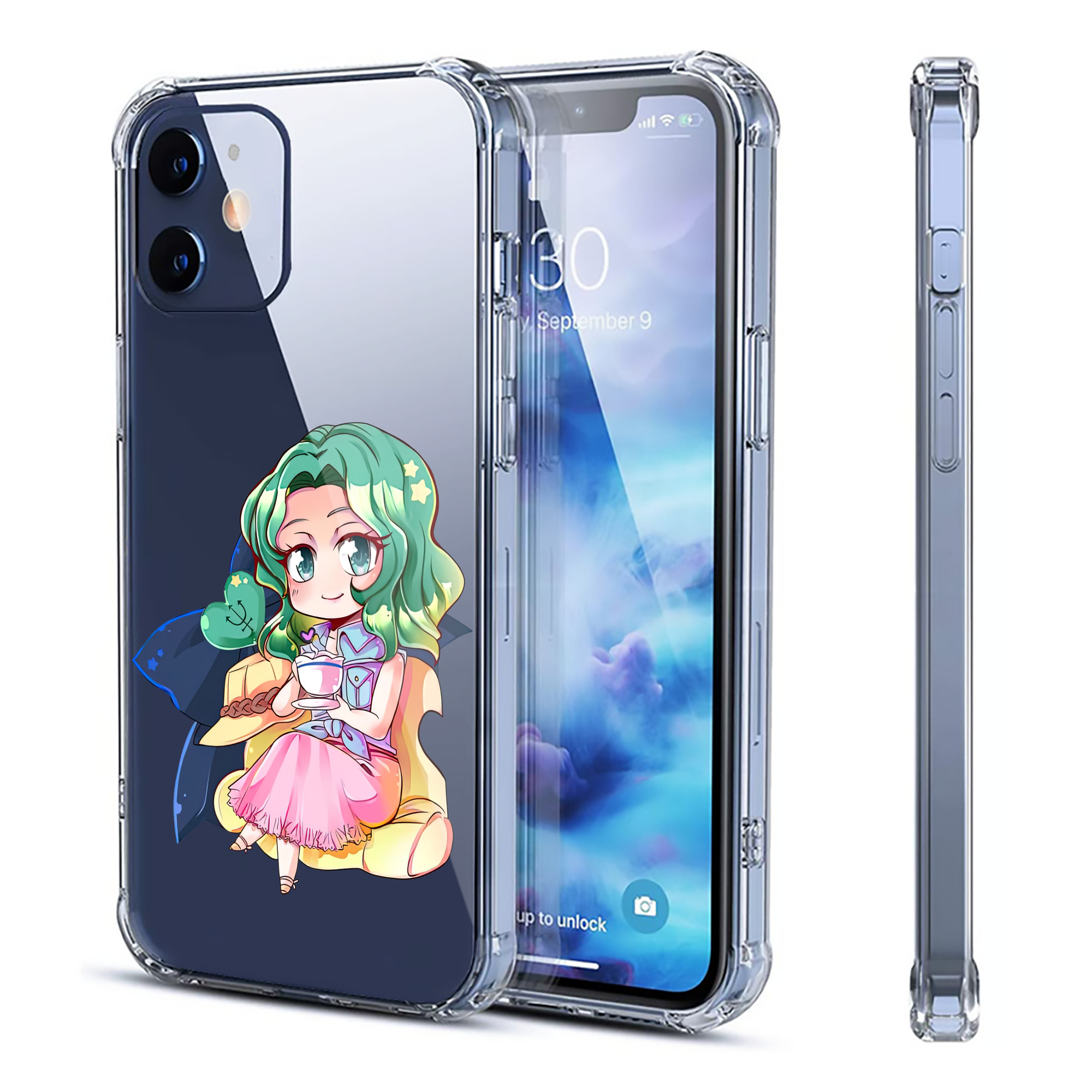 （画像用） 美少女戦士セーラームーン 海王 みちる（かいおう みちる） Sailor Moon Kaiou Michiru 【iPhone 12シリーズ対応】透明スマホケース（クリアソフトケース）